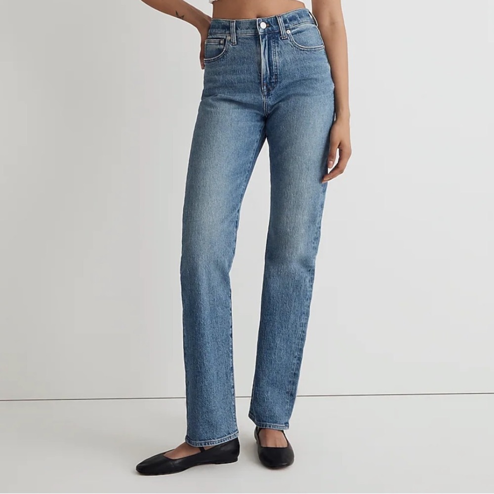 Madewell the petite '90s straight jean in enmore wash - size p24. New with tags